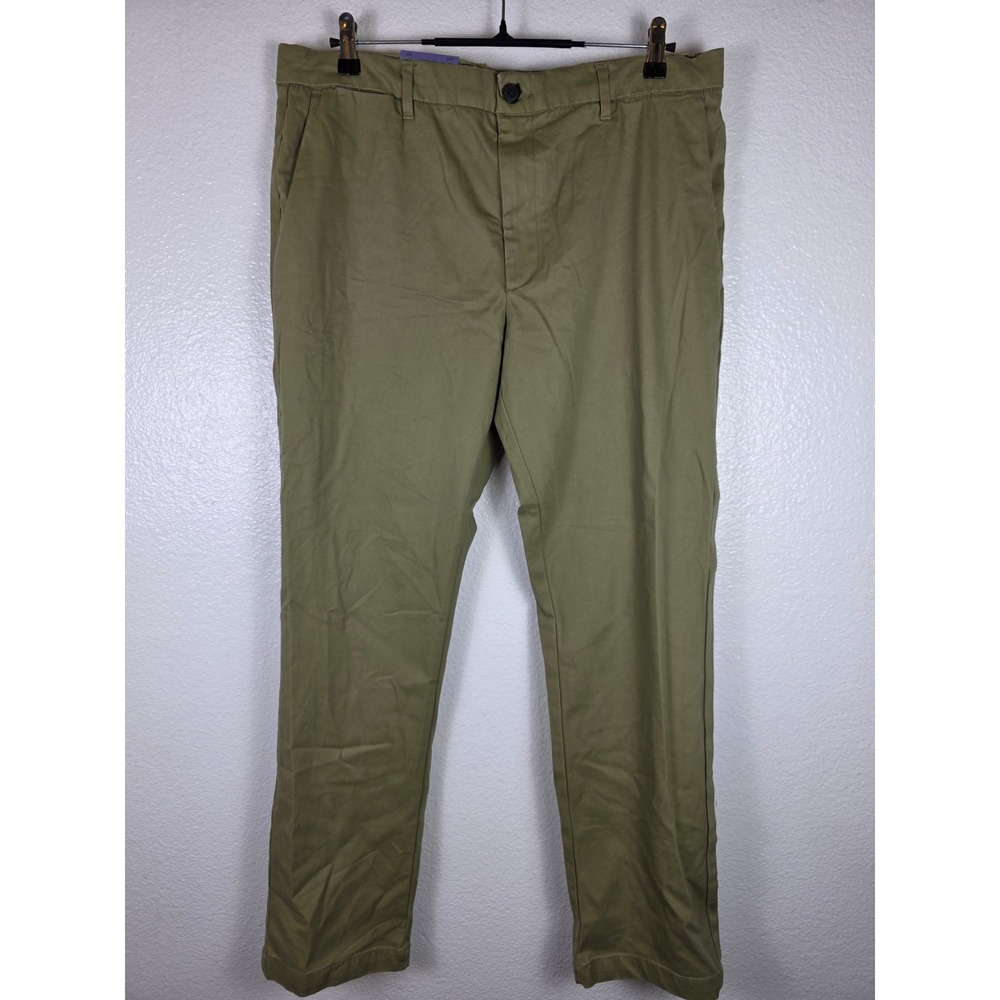 Goodfellow & Co Men Slim Chino Pants 36x32 Olive Green Comfort Wear Stretch